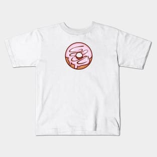 Strawberry Frosted Chocolate Drizzle Sweet Donut Kids T-Shirt